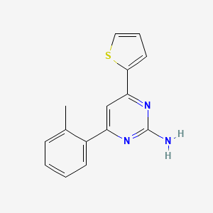 molecular formula C15H13N3S B6347774 4-(2-Methylphenyl)-6-(thiophen-2-yl)pyrimidin-2-amine CAS No. 1354924-16-5