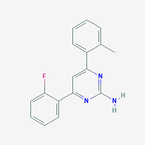 molecular formula C17H14FN3 B6347776 4-(2-Fluorophenyl)-6-(2-methylphenyl)pyrimidin-2-amine CAS No. 1354926-97-8