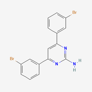 molecular formula C16H11Br2N3 B6347781 4,6-Bis(3-bromophenyl)pyrimidin-2-amine CAS No. 1354926-81-0