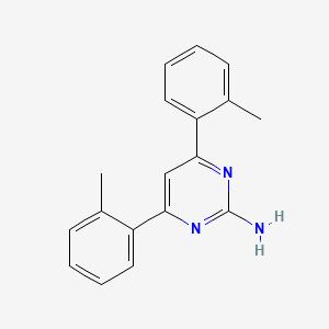 molecular formula C18H17N3 B6347787 4,6-Bis(2-methylphenyl)pyrimidin-2-amine CAS No. 1354929-66-0