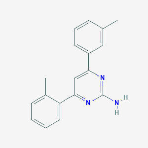 molecular formula C18H17N3 B6347795 4-(2-Methylphenyl)-6-(3-methylphenyl)pyrimidin-2-amine CAS No. 1354923-74-2