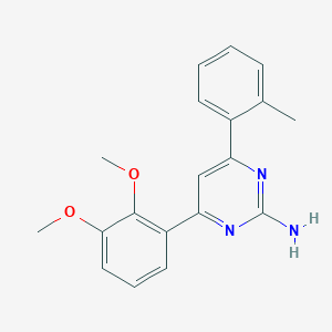 molecular formula C19H19N3O2 B6347800 4-(2,3-Dimethoxyphenyl)-6-(2-methylphenyl)pyrimidin-2-amine CAS No. 1354929-72-8