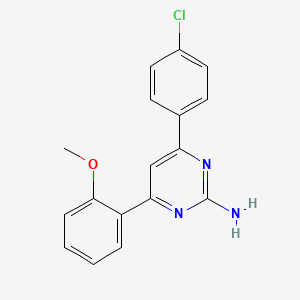 molecular formula C17H14ClN3O B6347802 4-(4-Chlorophenyl)-6-(2-methoxyphenyl)pyrimidin-2-amine CAS No. 1354930-04-3