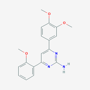 molecular formula C19H19N3O3 B6347815 4-(3,4-Dimethoxyphenyl)-6-(2-methoxyphenyl)pyrimidin-2-amine CAS No. 1354923-50-4