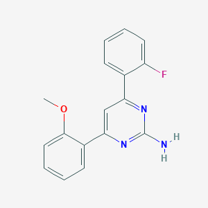molecular formula C17H14FN3O B6347841 4-(2-Fluorophenyl)-6-(2-methoxyphenyl)pyrimidin-2-amine CAS No. 1354939-28-8