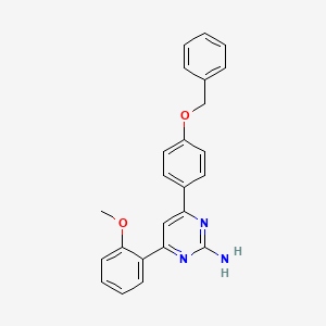 molecular formula C24H21N3O2 B6347855 4-[4-(Benzyloxy)phenyl]-6-(2-methoxyphenyl)pyrimidin-2-amine CAS No. 1354923-90-2