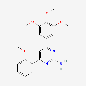 molecular formula C20H21N3O4 B6347871 4-(2-Methoxyphenyl)-6-(3,4,5-trimethoxyphenyl)pyrimidin-2-amine CAS No. 1354927-07-3