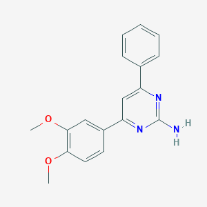 molecular formula C18H17N3O2 B6347879 4-(3,4-Dimethoxyphenyl)-6-phenylpyrimidin-2-amine CAS No. 1354927-33-5