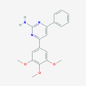molecular formula C19H19N3O3 B6347885 4-Phenyl-6-(3,4,5-trimethoxyphenyl)pyrimidin-2-amine CAS No. 666827-68-5