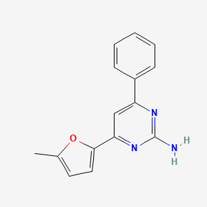 molecular formula C15H13N3O B6347897 4-(5-Methylfuran-2-yl)-6-phenylpyrimidin-2-amine CAS No. 1354924-35-8