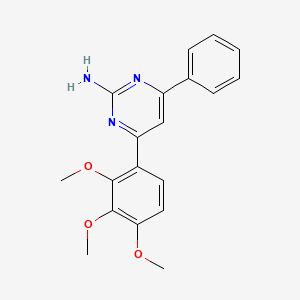 molecular formula C19H19N3O3 B6347909 4-Phenyl-6-(2,3,4-trimethoxyphenyl)pyrimidin-2-amine CAS No. 1354939-48-2