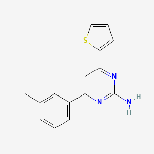 molecular formula C15H13N3S B6347921 4-(3-Methylphenyl)-6-(thiophen-2-yl)pyrimidin-2-amine CAS No. 1354918-97-0