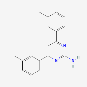 molecular formula C18H17N3 B6347935 4,6-Bis(3-methylphenyl)pyrimidin-2-amine CAS No. 1354939-59-5