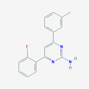 molecular formula C17H14FN3 B6347939 4-(2-Fluorophenyl)-6-(3-methylphenyl)pyrimidin-2-amine CAS No. 1354922-25-0
