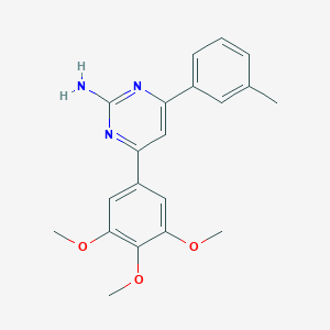 molecular formula C20H21N3O3 B6347945 4-(3-Methylphenyl)-6-(3,4,5-trimethoxyphenyl)pyrimidin-2-amine CAS No. 1354934-20-5