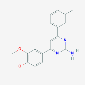 molecular formula C19H19N3O2 B6347949 4-(3,4-Dimethoxyphenyl)-6-(3-methylphenyl)pyrimidin-2-amine CAS No. 1354924-53-0
