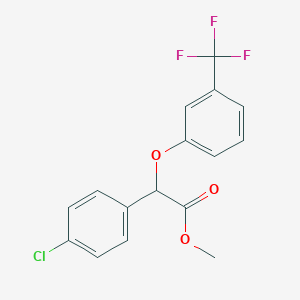 molecular formula C16H12ClF3O3 B6347950 Methyl 4-chlorophenyl-[3-(trifluoromethyl)phenoxy]acetate, 98% CAS No. 4925-90-0
