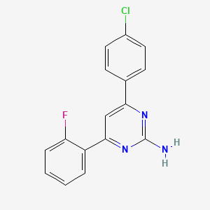 molecular formula C16H11ClFN3 B6347994 4-(4-Chlorophenyl)-6-(2-fluorophenyl)pyrimidin-2-amine CAS No. 1354924-89-2