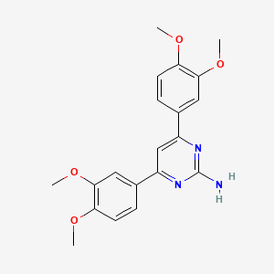 molecular formula C20H21N3O4 B6348007 4,6-Bis(3,4-dimethoxyphenyl)pyrimidin-2-amine CAS No. 1354924-43-8