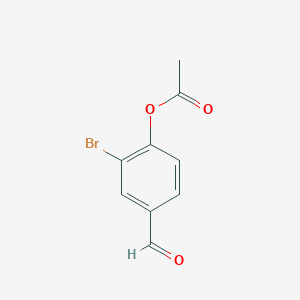 molecular formula C9H7BrO3 B6348018 Acetic acid 2-bromo-4-formyl-phenyl ester, 95% CAS No. 74849-11-9