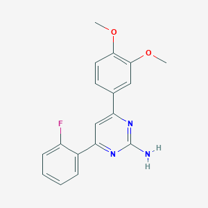 molecular formula C18H16FN3O2 B6348020 4-(3,4-Dimethoxyphenyl)-6-(2-fluorophenyl)pyrimidin-2-amine CAS No. 1354919-40-6
