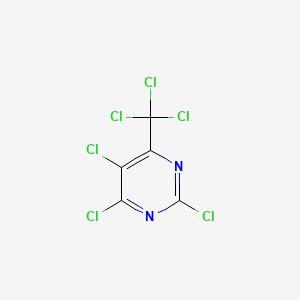 molecular formula C5Cl6N2 B6348028 2,4,5-trichloro-6-(trichloromethyl)pyrimidine, 98% CAS No. 74039-25-1