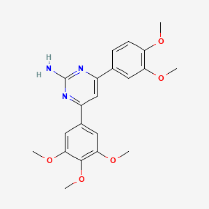 molecular formula C21H23N3O5 B6348040 4-(3,4-Dimethoxyphenyl)-6-(3,4,5-trimethoxyphenyl)pyrimidin-2-amine CAS No. 1354924-99-4