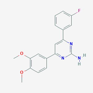 molecular formula C18H16FN3O2 B6348046 4-(3,4-Dimethoxyphenyl)-6-(3-fluorophenyl)pyrimidin-2-amine CAS No. 1354939-63-1