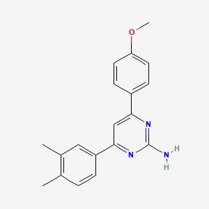 molecular formula C19H19N3O B6348051 4-(3,4-Dimethylphenyl)-6-(4-methoxyphenyl)pyrimidin-2-amine CAS No. 1354922-81-8
