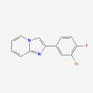 molecular formula C13H8BrFN2 B6348055 2-(4-Bromo-3-fluorophenyl)imidazo[1,2-a]pyridine CAS No. 475992-39-3