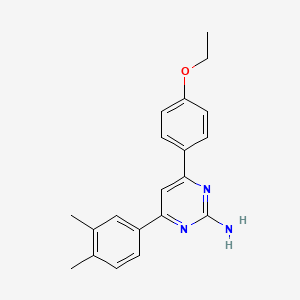 molecular formula C20H21N3O B6348059 4-(3,4-Dimethylphenyl)-6-(4-ethoxyphenyl)pyrimidin-2-amine CAS No. 1354927-43-7