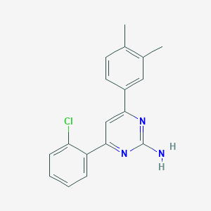 molecular formula C18H16ClN3 B6348061 4-(2-Chlorophenyl)-6-(3,4-dimethylphenyl)pyrimidin-2-amine CAS No. 1354922-90-9
