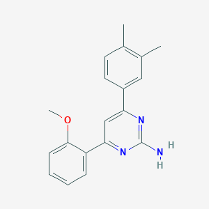 molecular formula C19H19N3O B6348063 4-(3,4-Dimethylphenyl)-6-(2-methoxyphenyl)pyrimidin-2-amine CAS No. 1354915-67-5