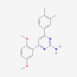 molecular formula C20H21N3O2 B6348086 4-(2,5-二甲氧基苯基)-6-(3,4-二甲基苯基)嘧啶-2-胺 CAS No. 1354915-82-4