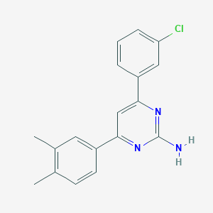 molecular formula C18H16ClN3 B6348096 4-(3-Chlorophenyl)-6-(3,4-dimethylphenyl)pyrimidin-2-amine CAS No. 1354927-09-5