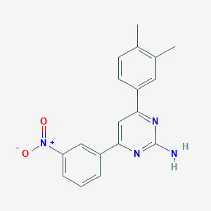 molecular formula C18H16N4O2 B6348102 4-(3,4-Dimethylphenyl)-6-(3-nitrophenyl)pyrimidin-2-amine CAS No. 1354939-67-5