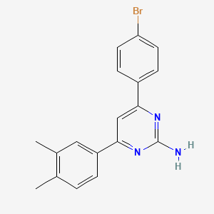 molecular formula C18H16BrN3 B6348118 4-(4-Bromophenyl)-6-(3,4-dimethylphenyl)pyrimidin-2-amine CAS No. 1354936-40-5