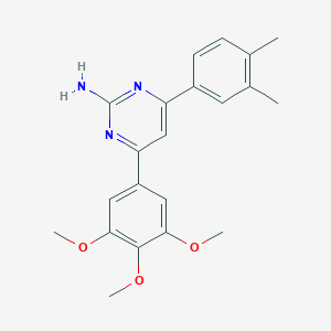 molecular formula C21H23N3O3 B6348125 4-(3,4-二甲苯基)-6-(3,4,5-三甲氧基苯基)嘧啶-2-胺 CAS No. 1354925-27-1