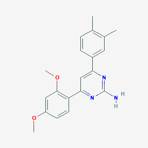 4-(2,4-Dimethoxyphenyl)-6-(3,4-dimethylphenyl)pyrimidin-2-amine