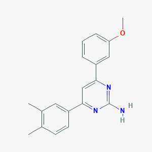 molecular formula C19H19N3O B6348133 4-(3,4-二甲基苯基)-6-(3-甲氧基苯基)嘧啶-2-胺 CAS No. 1354936-26-7