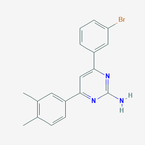 molecular formula C18H16BrN3 B6348146 4-(3-Bromophenyl)-6-(3,4-dimethylphenyl)pyrimidin-2-amine CAS No. 1354936-61-0