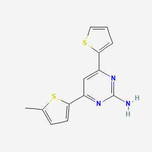 molecular formula C13H11N3S2 B6348154 4-(5-Methylthiophen-2-yl)-6-(thiophen-2-yl)pyrimidin-2-amine CAS No. 1354919-76-8
