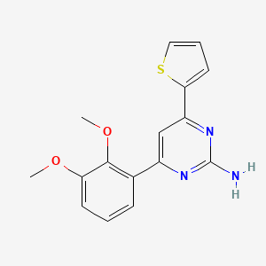 molecular formula C16H15N3O2S B6348170 4-(2,3-Dimethoxyphenyl)-6-(thiophen-2-yl)pyrimidin-2-amine CAS No. 1354927-15-3