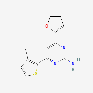 molecular formula C13H11N3OS B6348182 4-(Furan-2-yl)-6-(3-methylthiophen-2-yl)pyrimidin-2-amine CAS No. 1354934-92-1