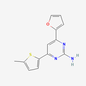 molecular formula C13H11N3OS B6348191 4-(呋喃-2-基)-6-(5-甲基噻吩-2-基)嘧啶-2-胺 CAS No. 1354924-58-5
