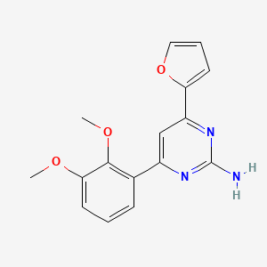 molecular formula C16H15N3O3 B6348202 4-(2,3-Dimethoxyphenyl)-6-(furan-2-yl)pyrimidin-2-amine CAS No. 1354916-60-1