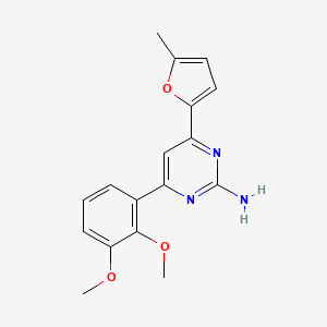molecular formula C17H17N3O3 B6348213 4-(2,3-二甲氧基苯基)-6-(5-甲基呋喃-2-基)嘧啶-2-胺 CAS No. 1354934-96-5