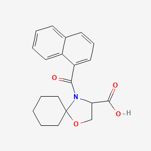 molecular formula C20H21NO4 B6348277 4-(Naphthalene-1-carbonyl)-1-oxa-4-azaspiro[4.5]decane-3-carboxylic acid CAS No. 1326808-27-8