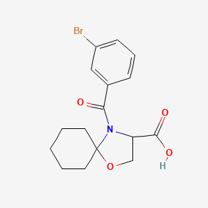 molecular formula C16H18BrNO4 B6348293 4-(3-Bromobenzoyl)-1-oxa-4-azaspiro[4.5]decane-3-carboxylic acid CAS No. 1326810-46-1