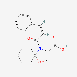 molecular formula C18H21NO4 B6348303 4-[(2Z)-3-Phenylprop-2-enoyl]-1-oxa-4-azaspiro[4.5]decane-3-carboxylic acid CAS No. 1327167-96-3